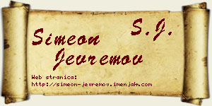 Simeon Jevremov vizit kartica